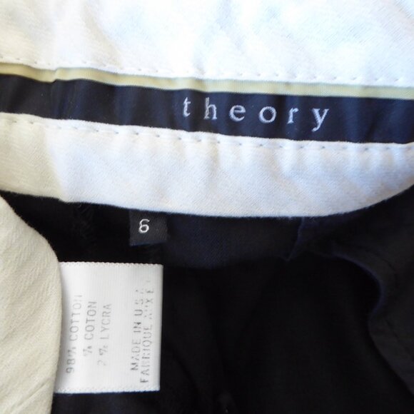 Theory Black Velvet Velour Knee Length Wide Leg Bermuda Pants Shorts Culottes 6 - Picture 11 of 11